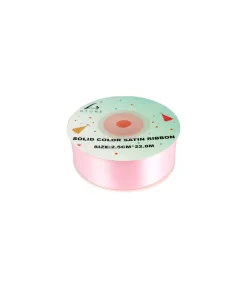 Light Pink Solid Colour Satin Ribbon 2.5cm
