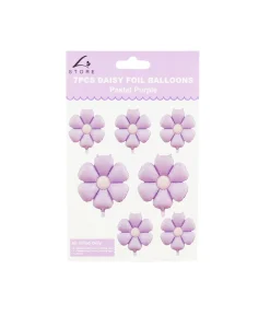 Light Purple Daisy Foil Balloon 7pc