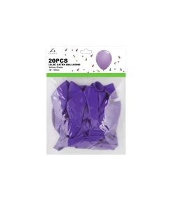 Light Purple Latex Plain Balloons 12inch 20pk