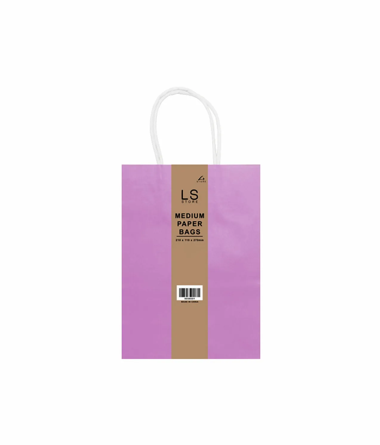 Light Purple Medium Paper Bag 3pcs