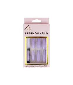 Light Purple Press On Nails 24pc