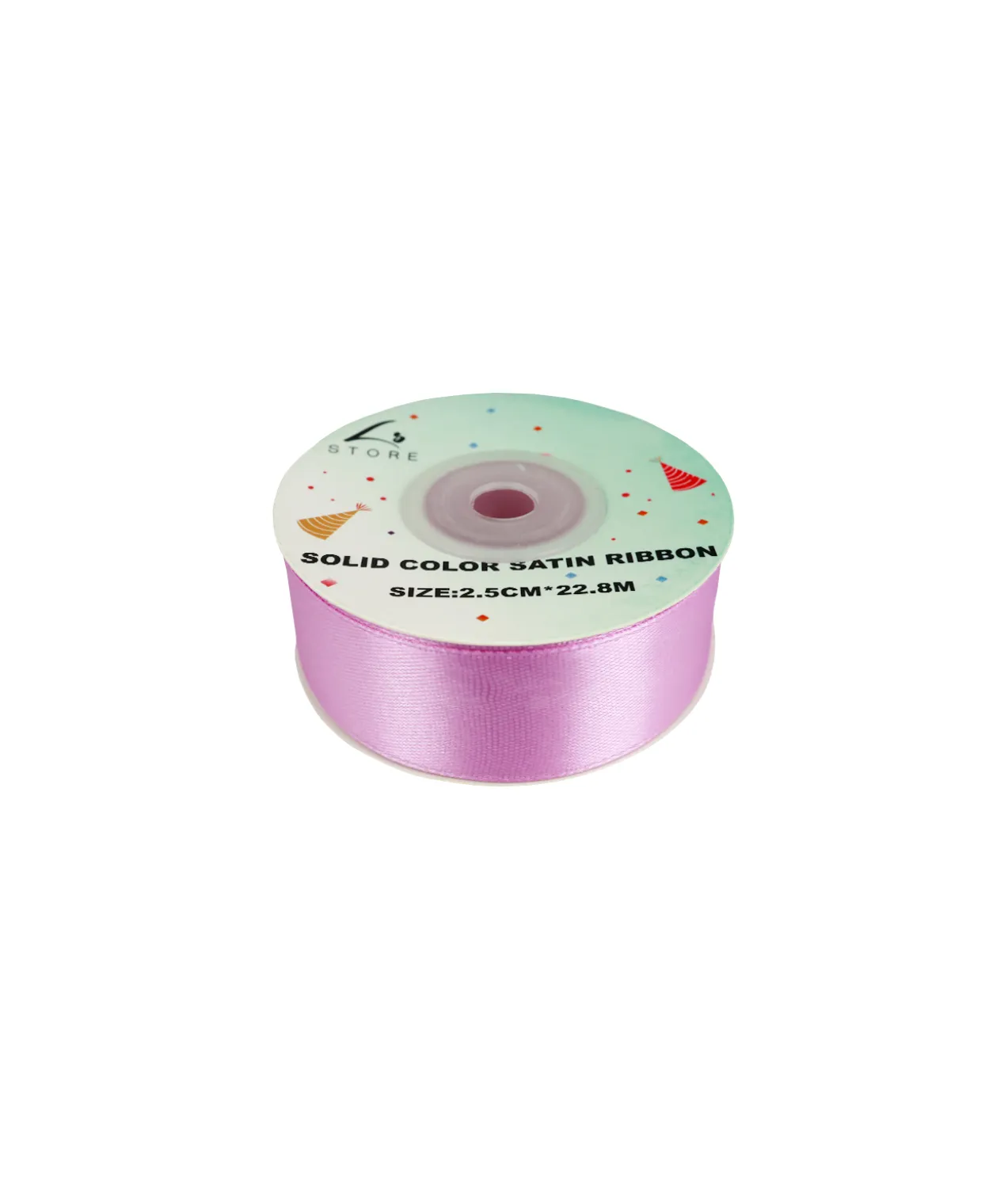 Light Purple Solid Colour Satin Ribbon 2.5cm