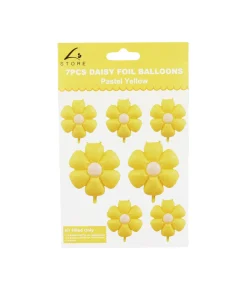 Light Yellow Daisy Foil Balloon 7pc