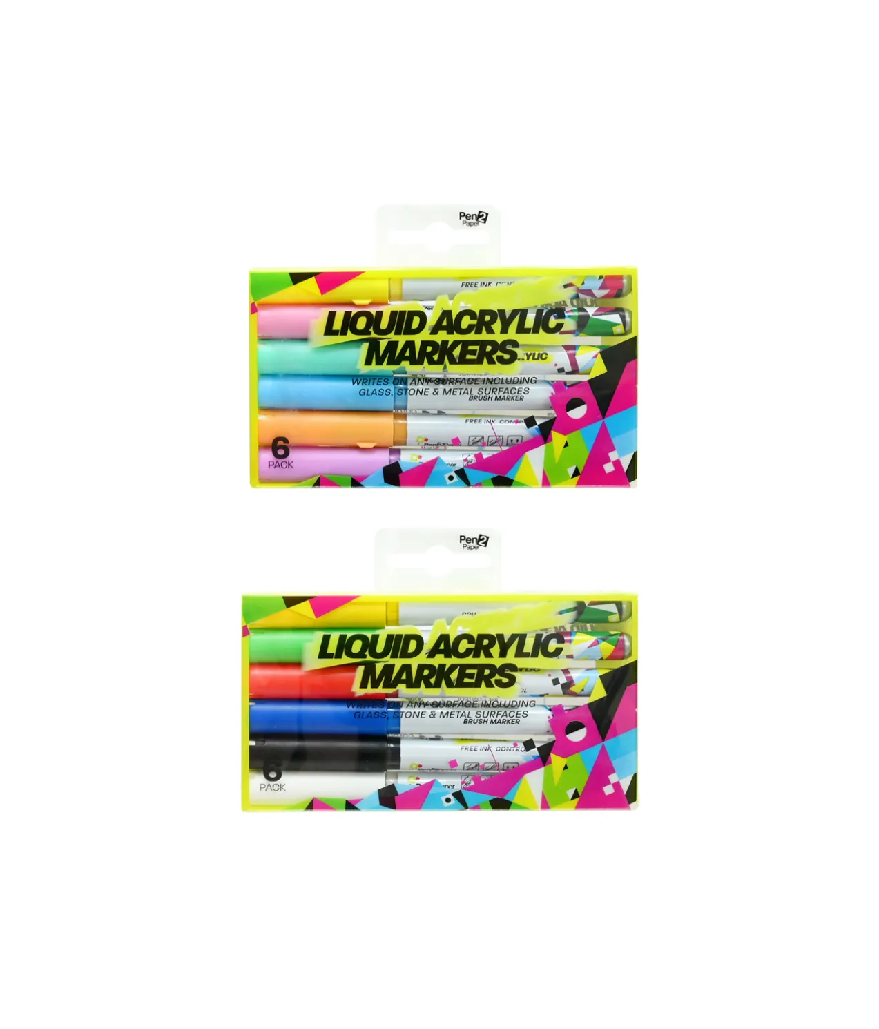 Liquid Acrylic Marker Assorted 6pk