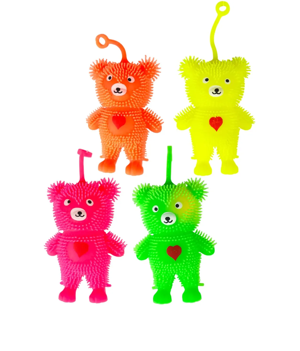 Luminous Fluffy Hairy Bear 11cm Assorted