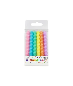 Macaron Colour Candles 8cm 6pk