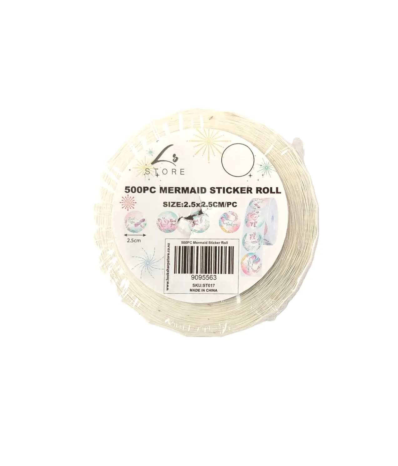 Mermaid Sticker Roll 2.5×2.5cm 500pc