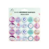 Mermaid Theme Badges 3.8cm 20pk