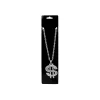 Metal Bling Necklace Silver Dollar Sign