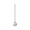 Metal Bling Necklace Silver Peace