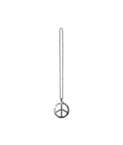 Metal Bling Necklace Silver Peace