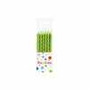 Metallic Green Candles 12pk