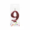 Metallic Rose Gold Number Candle 9