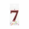 Metallic Rose Gold Number Candle 7