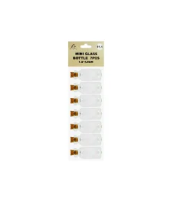 Mini Glass Bottle 1.6×4.5cm 7pk
