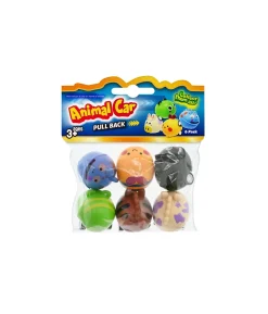 Mini Pull Back Animal Cars 6pk