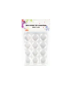 Mini Screw Top Canisters 3×1.3cm 12pc