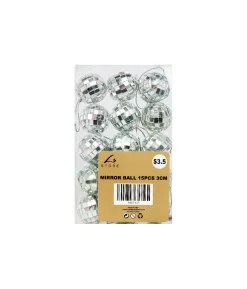 Mirror Ball 3cm 15pk