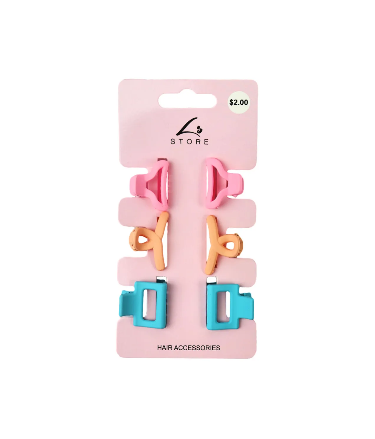 Mixed Design Claw Clip Set 6pk