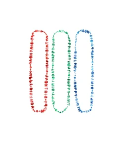 Mix Happy Birthday Necklaces 78cm 3pk
