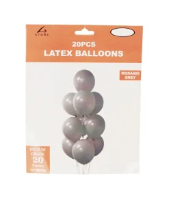 Morandi Grey Latex Balloons 30cm 20pc