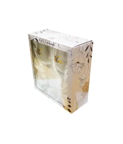 Mr & Mrs Clear Stem Wine Glass Set