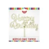Natural Happy Birthday Acrylic