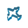 Navy Blue Plane Cookie Cutter 10cm