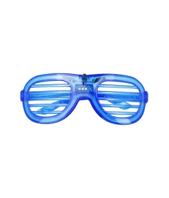 Neon Blue LED Shutter Glasses 15.5 x 6cm