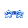 Neon Blue LED Star Glasses 14.5 x 6cm