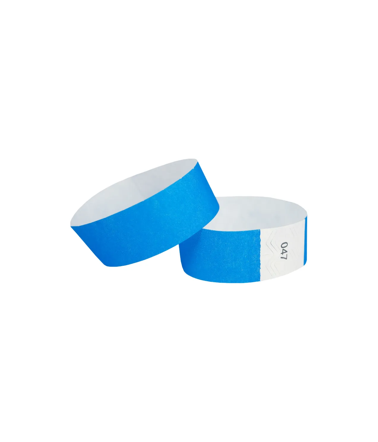 Neon Blue Tyvek Wristbands With Coding 50pc