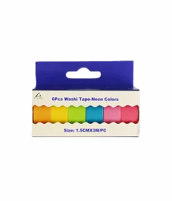 Neon Colors Washi Tape 6pk