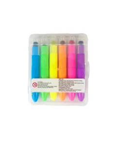 Neon Color Washable Crayon 6pc