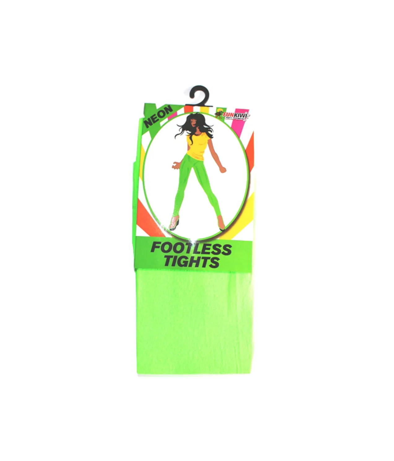 Neon Footless Tights Green