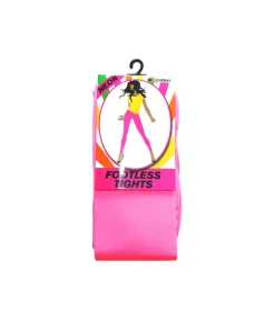 Neon Footless Tights Pink