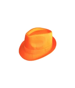 Neon Gangster Hat Orange