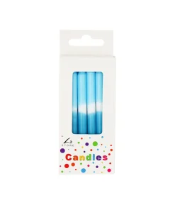 Neon Gradient Blue Birthday Candles 8pc