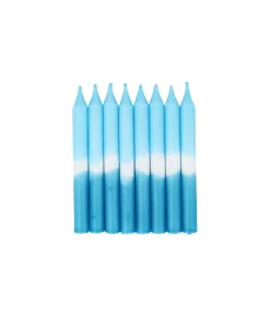 Neon Gradient Blue Birthday Candles 8pc