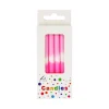 Neon Gradient Pink Birthday Candles 8pc