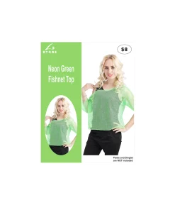 Neon Green Fishnet Top