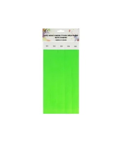 Neon Green Tyvek Wristbands With Coding 50pc