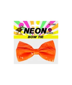 Neon Orange Bow Tie