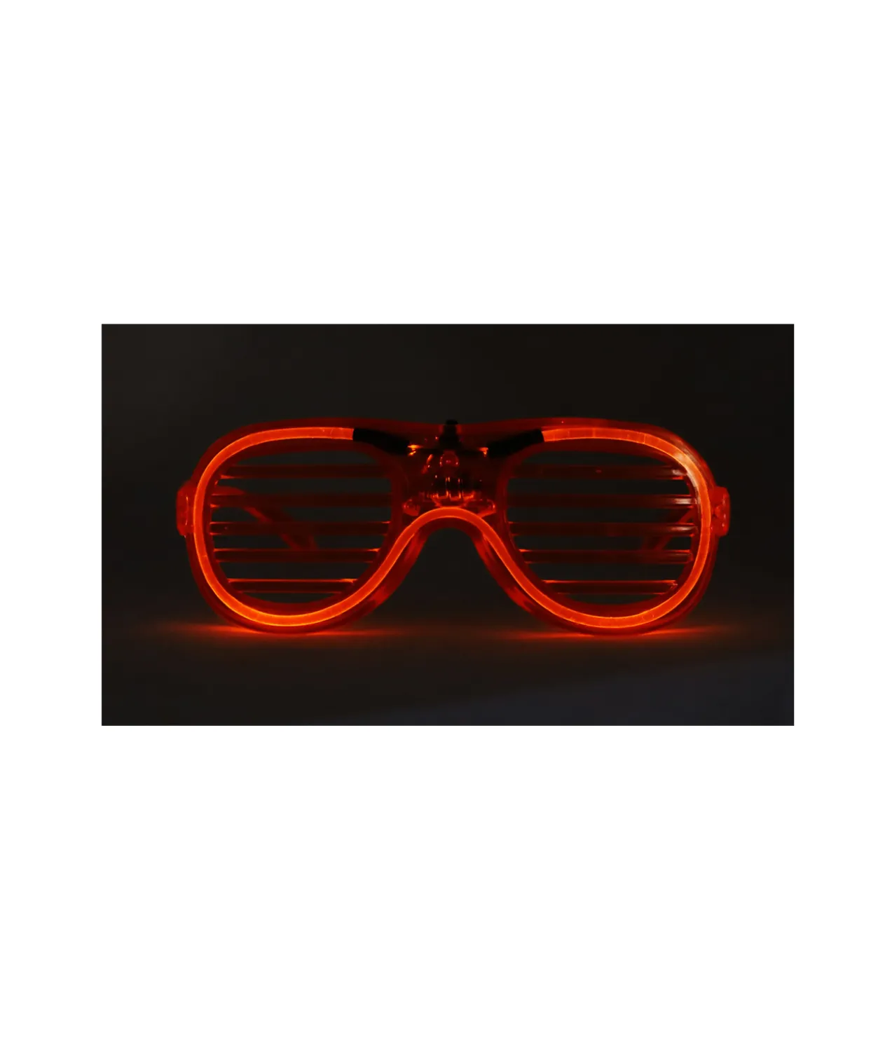 Neon Orange LED Shutter Glasses 15.5 x 6cm