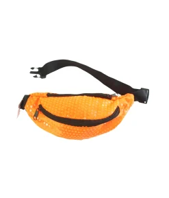 Neon Orange Sequin Waist Bag