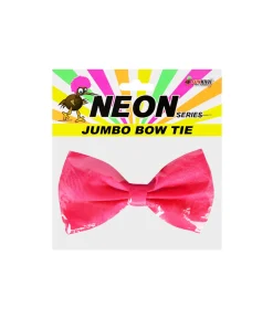 Neon Pink Jumbo Bow Tie