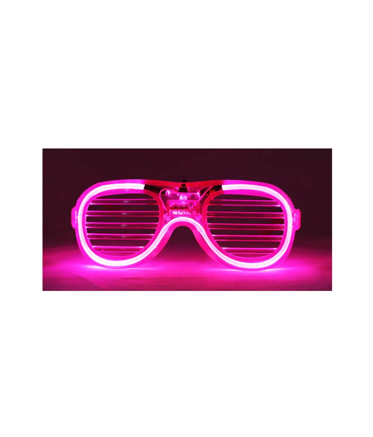 Neon Pink LED Shutter Glasses 15.5 x 6cm