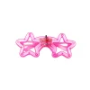 Neon Pink LED Star Glasses 14.5 x 6cm