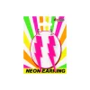 Neon Pink Lightning Earrings