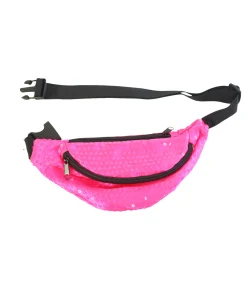 Neon Pink Sequin Waist Bag