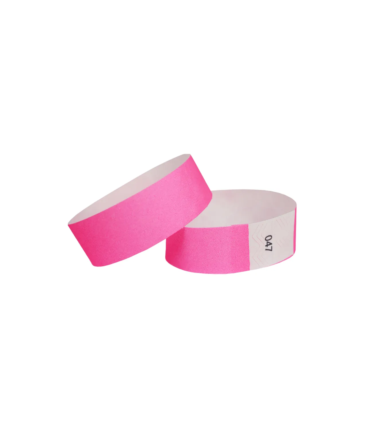 Neon Pink Tyvek Wristbands With Coding 50pc